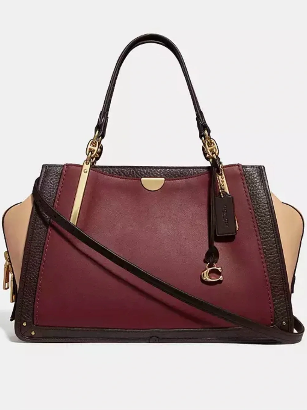 COACH 31646 Dreamer 36 in colorblock Wine Multi bag large